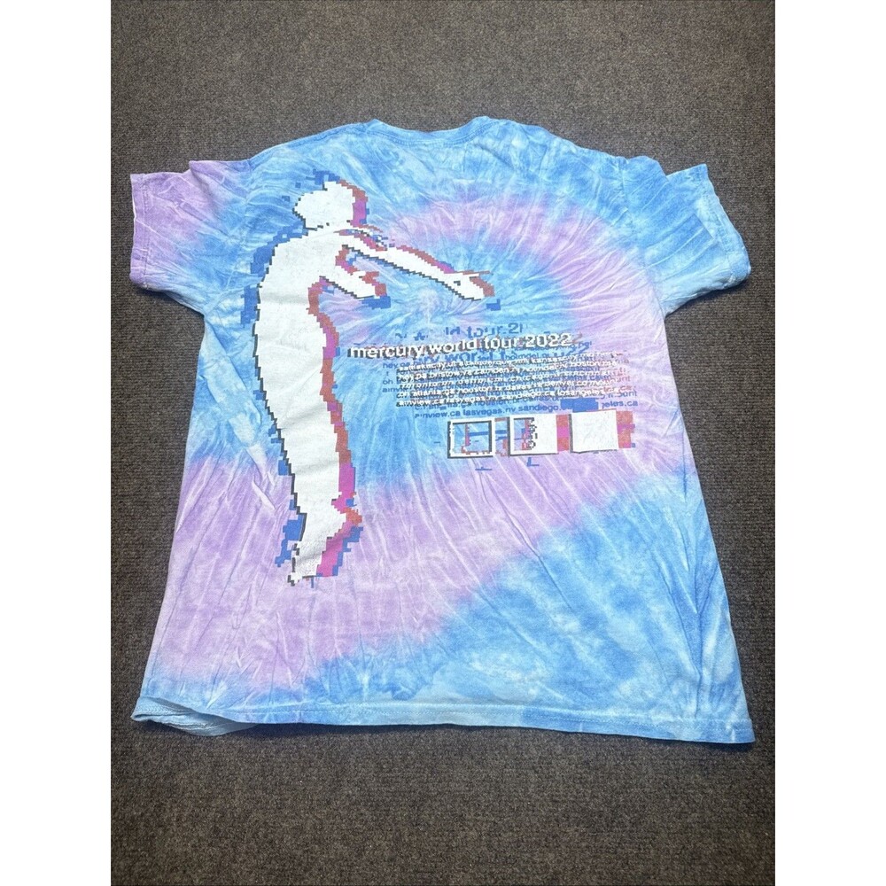 Imagine Dragons 2022 Mercury World Tour Tie Dye Album T Shirt Mens Medium